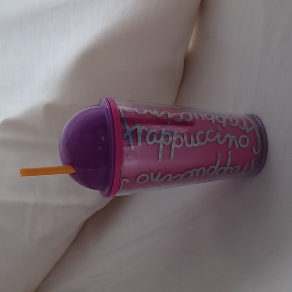 Starbucks 2014 Pink/Purple Frappuccino 16 Oz.Travel Tumbler w/Straw - Picture 4 of 10
